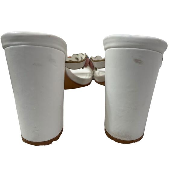 LuLu's Mahly White Multicolor covered buttons High Heel Sandals 7.5 - Picture 9 of 14